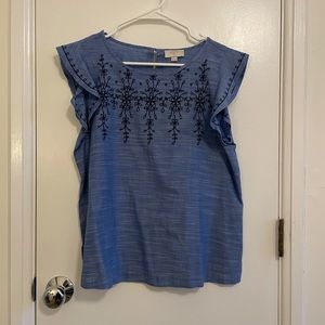 LOFT Outlet Flutter Sleeve Top